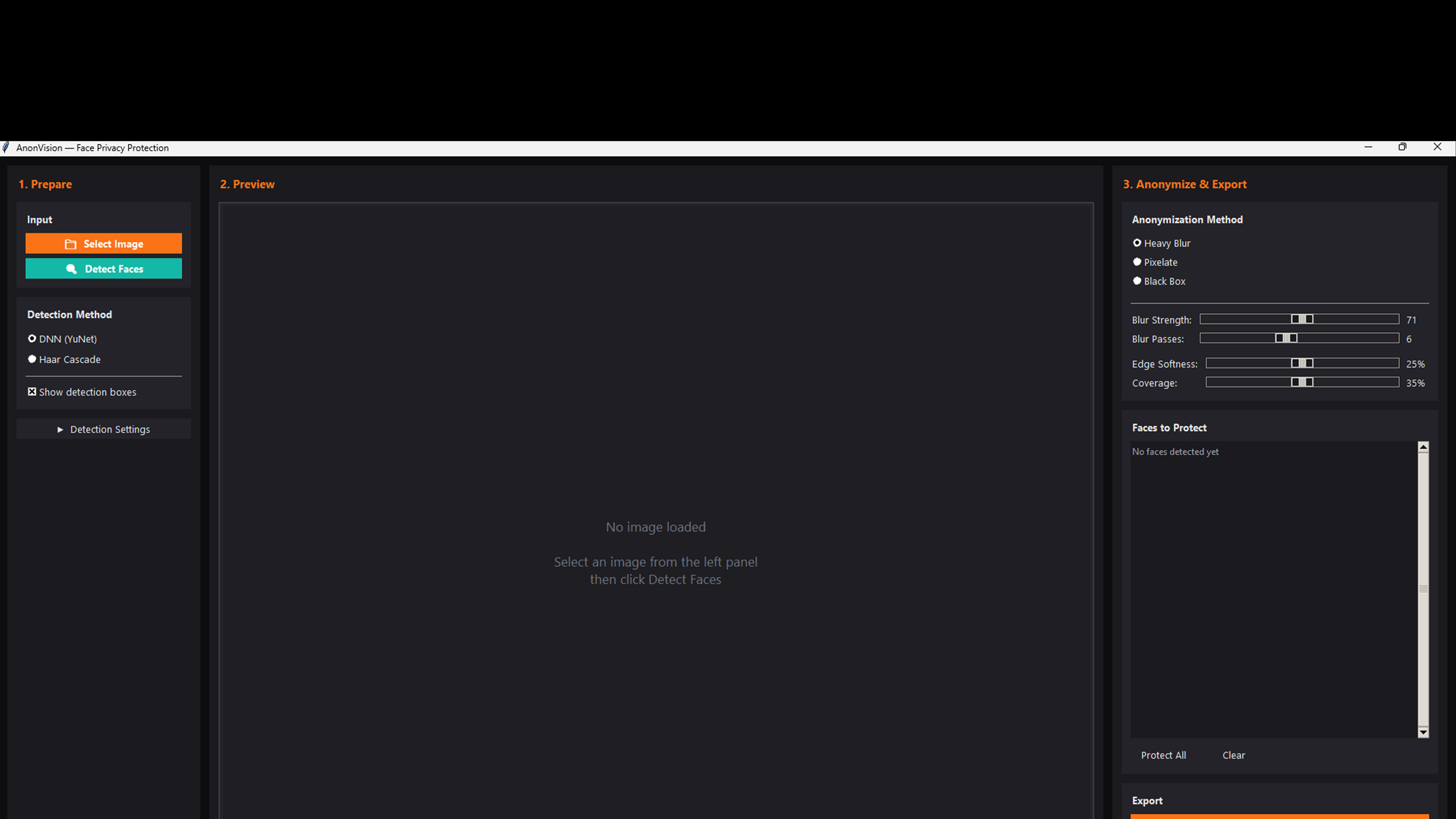 AnonVision face anonymization tool
